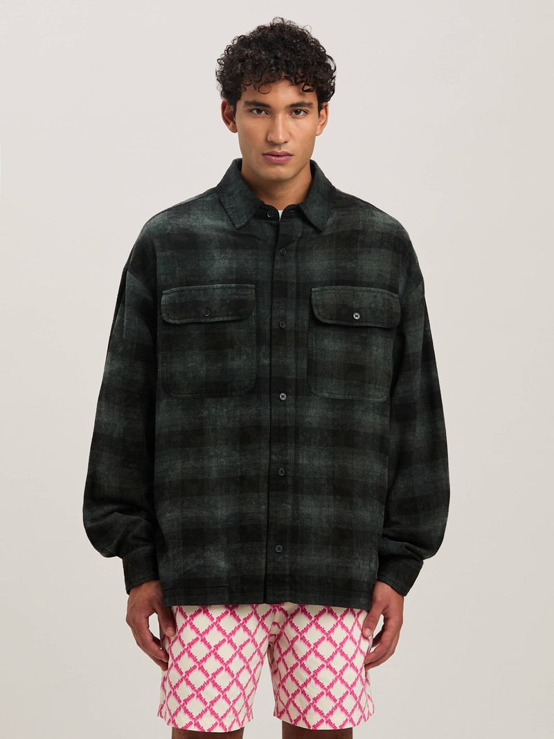 Curved logo Check shirt 3