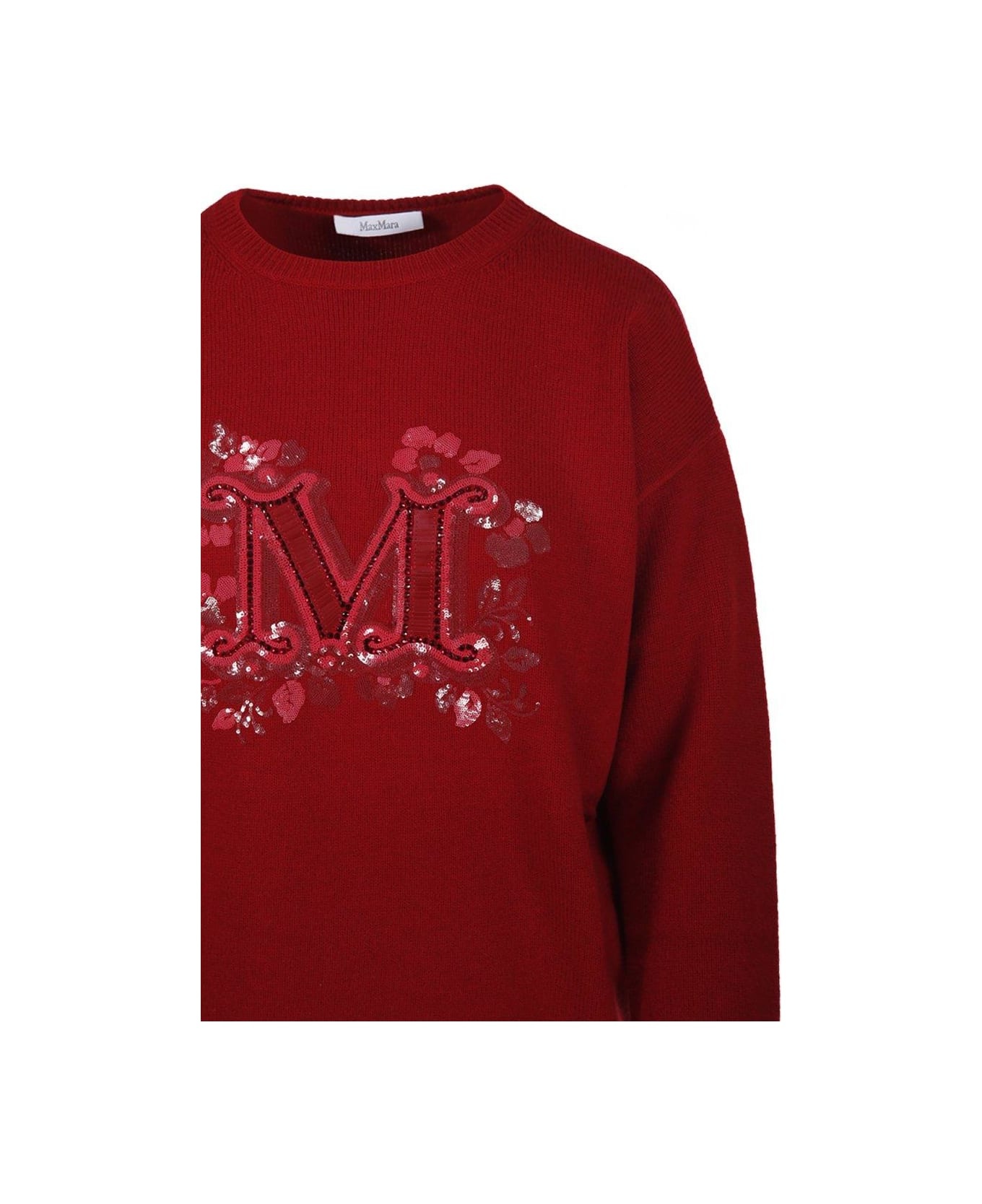 Logo Embellished Crewneck Jumper - 4
