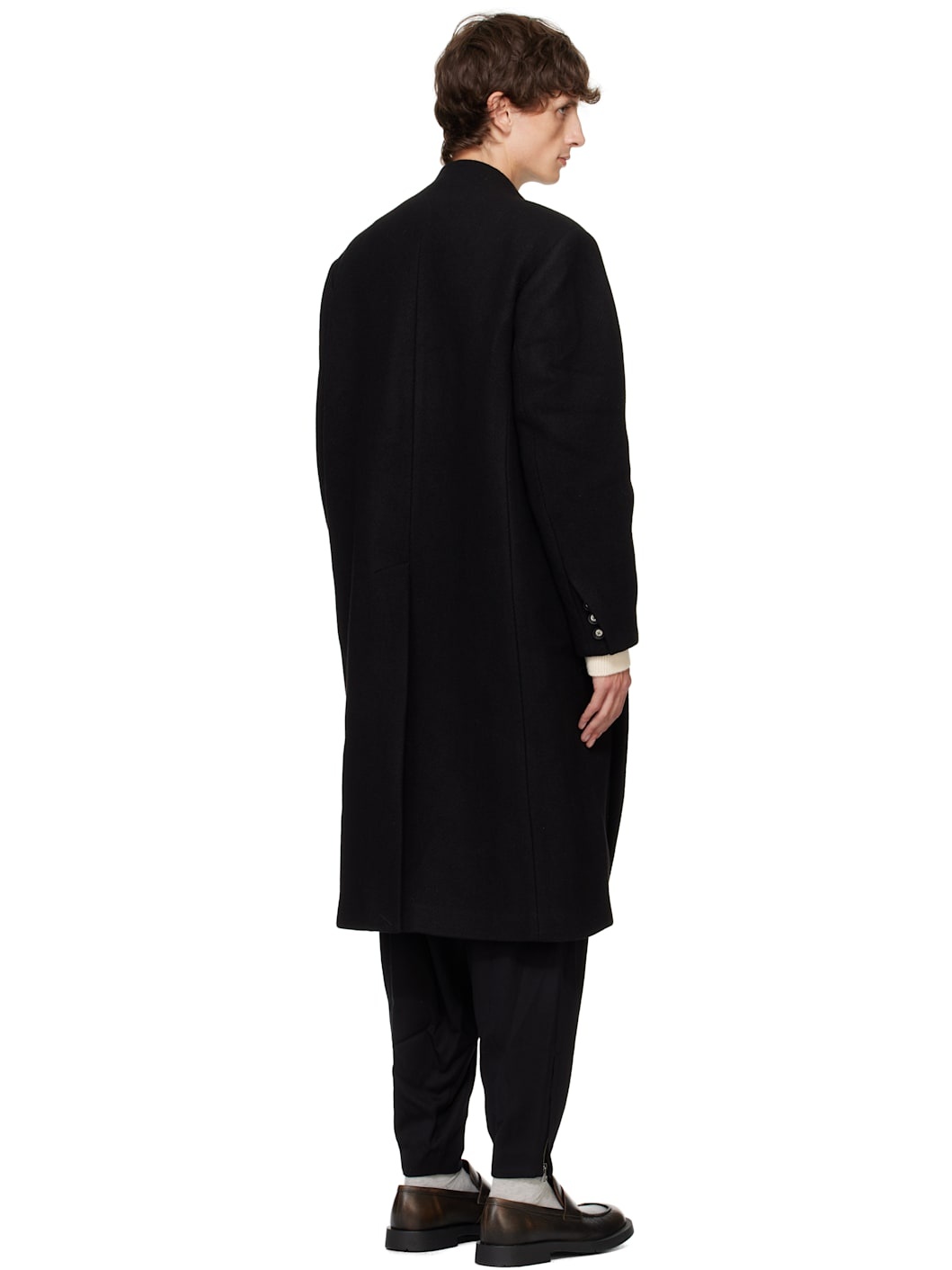 Black Pleated Coat - 3