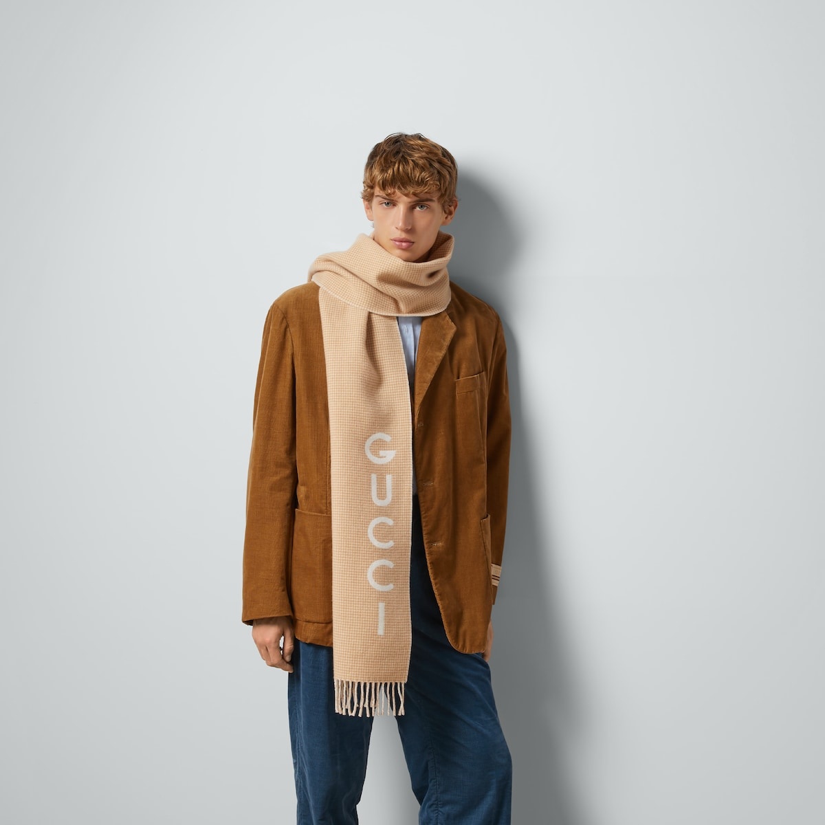 Wool cashmere Gucci scarf - 3
