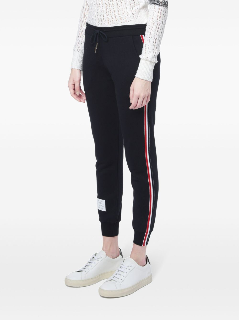 loopback stripe track pants - 3