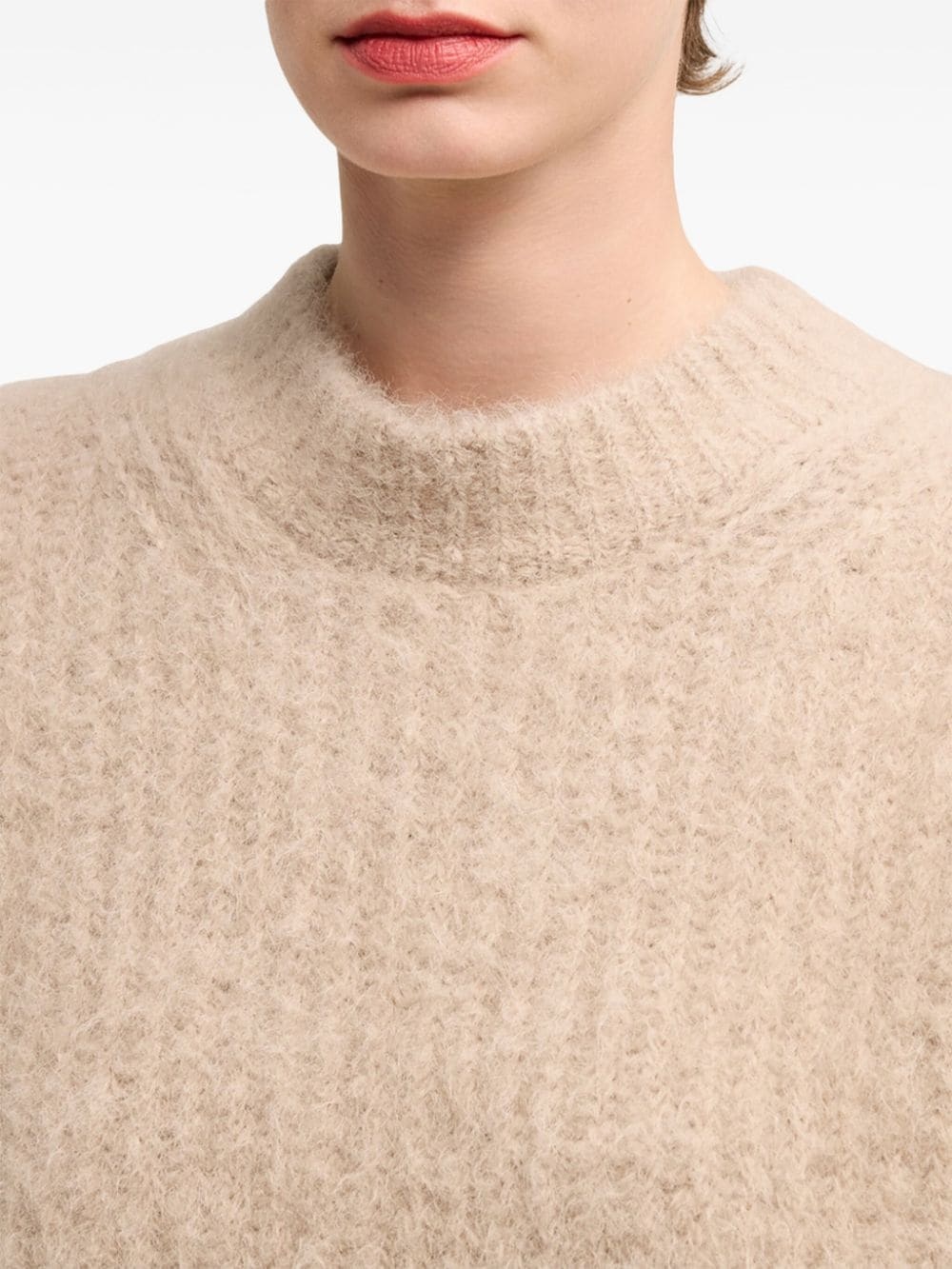 ribbed wool blend jumper - 7