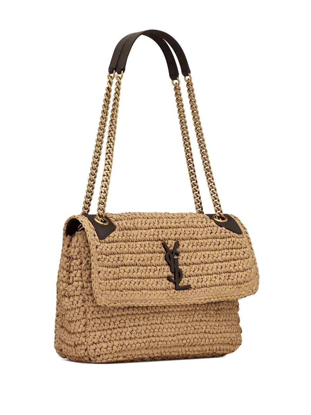 medium Niki raffia shoulder bag - 3