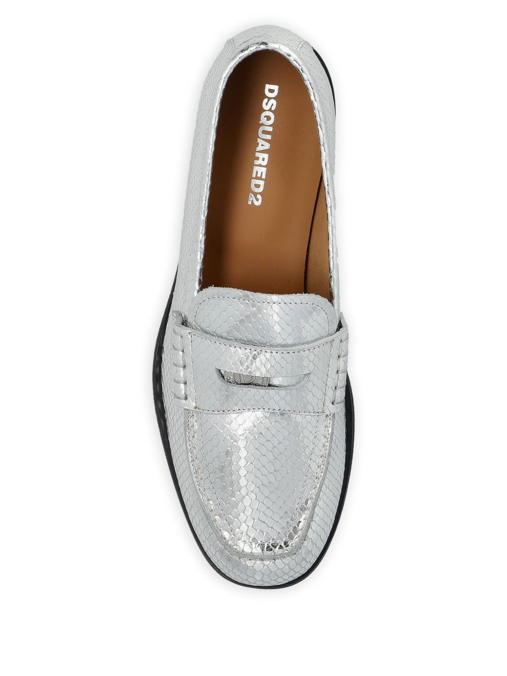 snakeskin-effect loafers - 4