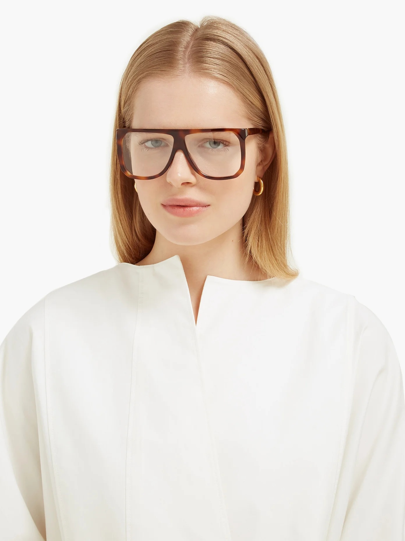 Oversized square-frame acetate glasses - 2