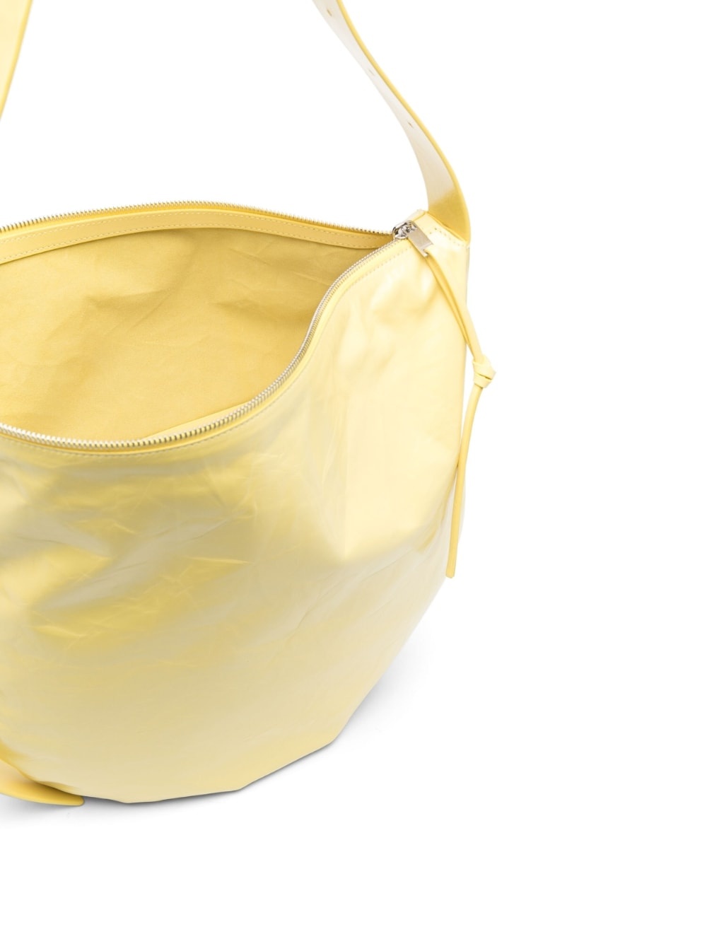 polished-finish leather tote bag - 5