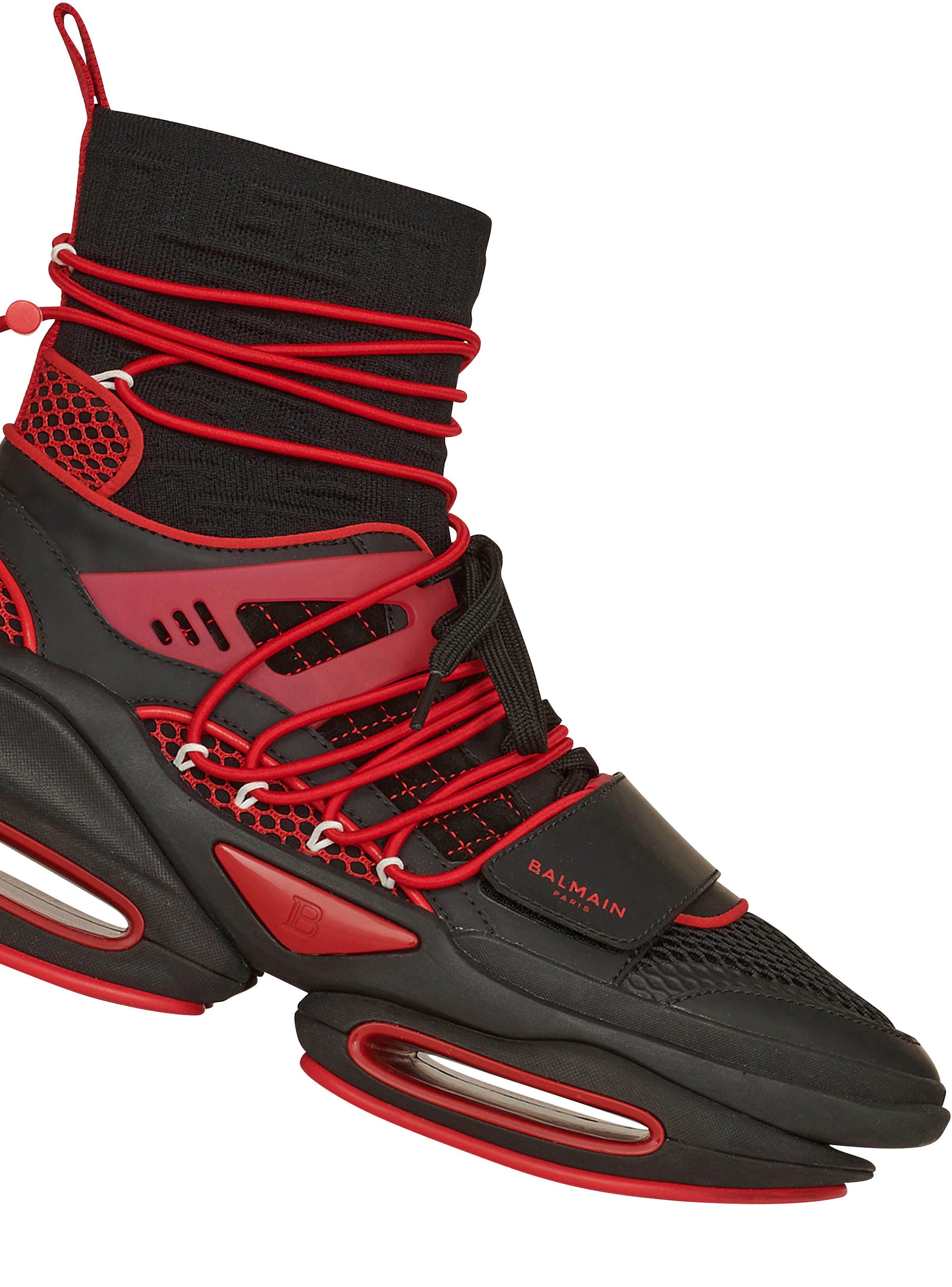 Bicolor knit and mesh B-Bold high-top sneakers - 6