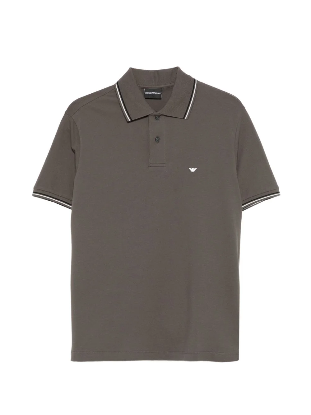 stripe-trim polo shirt - 1