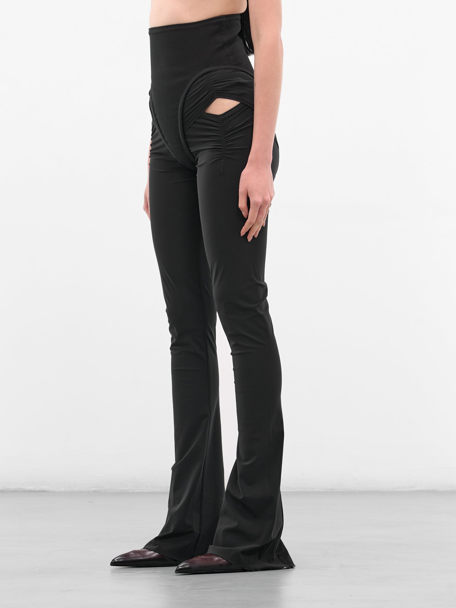 Black High-Waist Scythe Trousers - 2