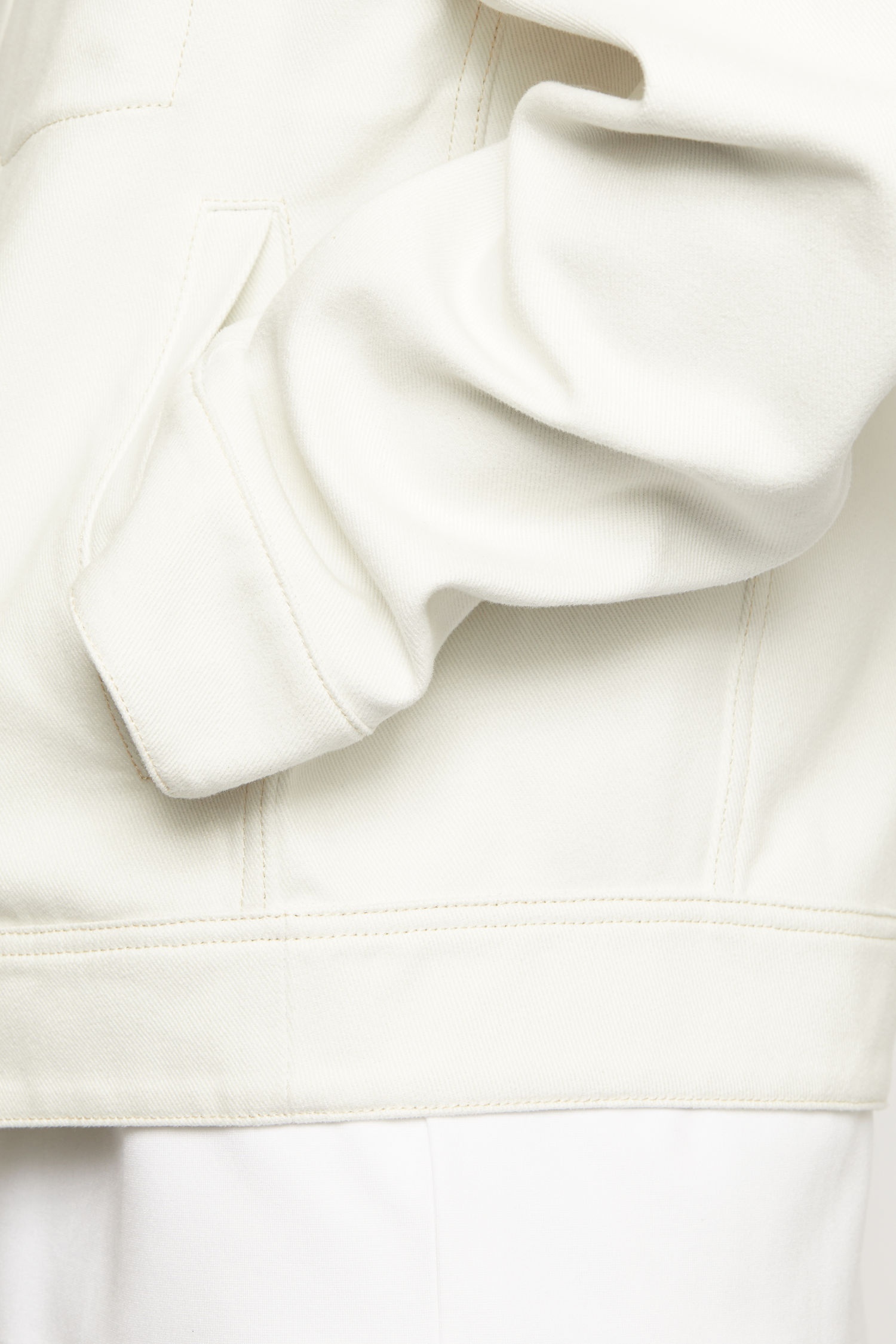 Cotton twill jacket off white - 6