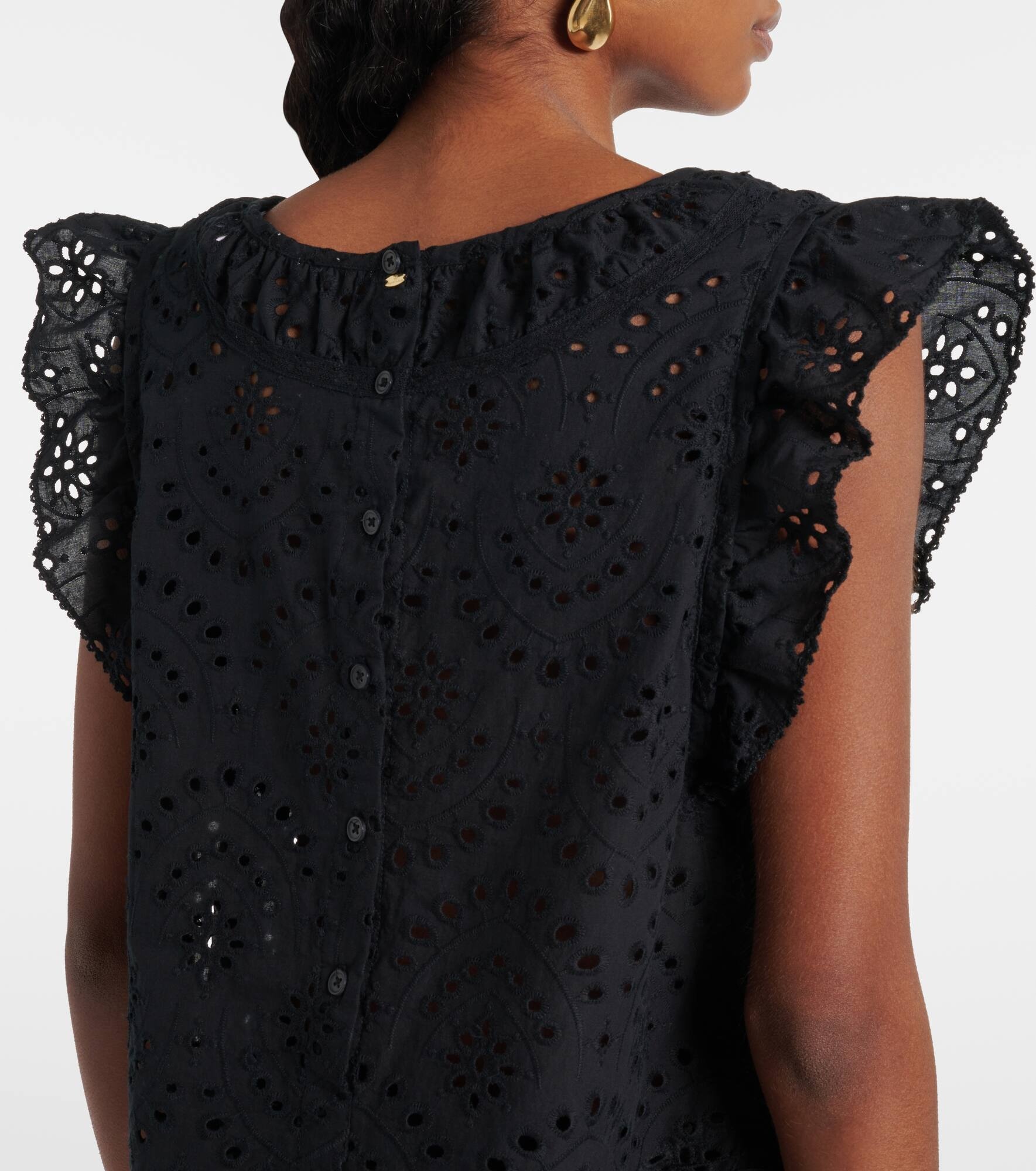 Broderie anglaise cotton top - 5