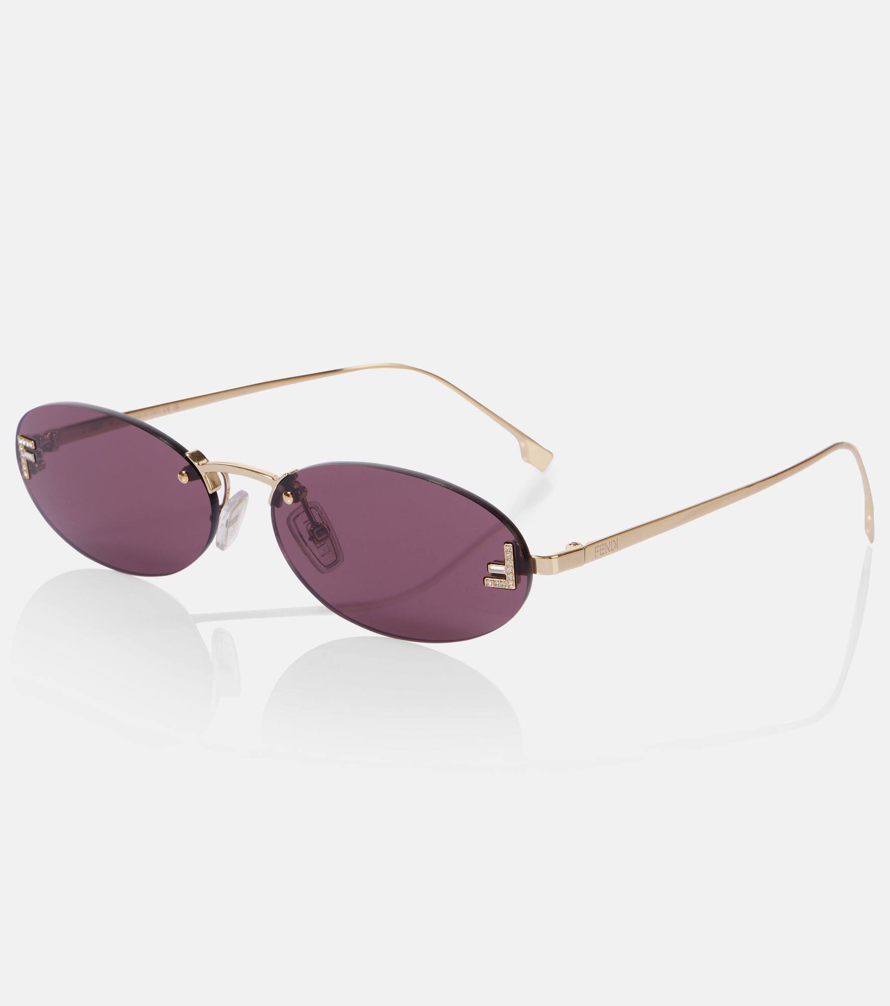 First Crystal oval sunglasses - 4