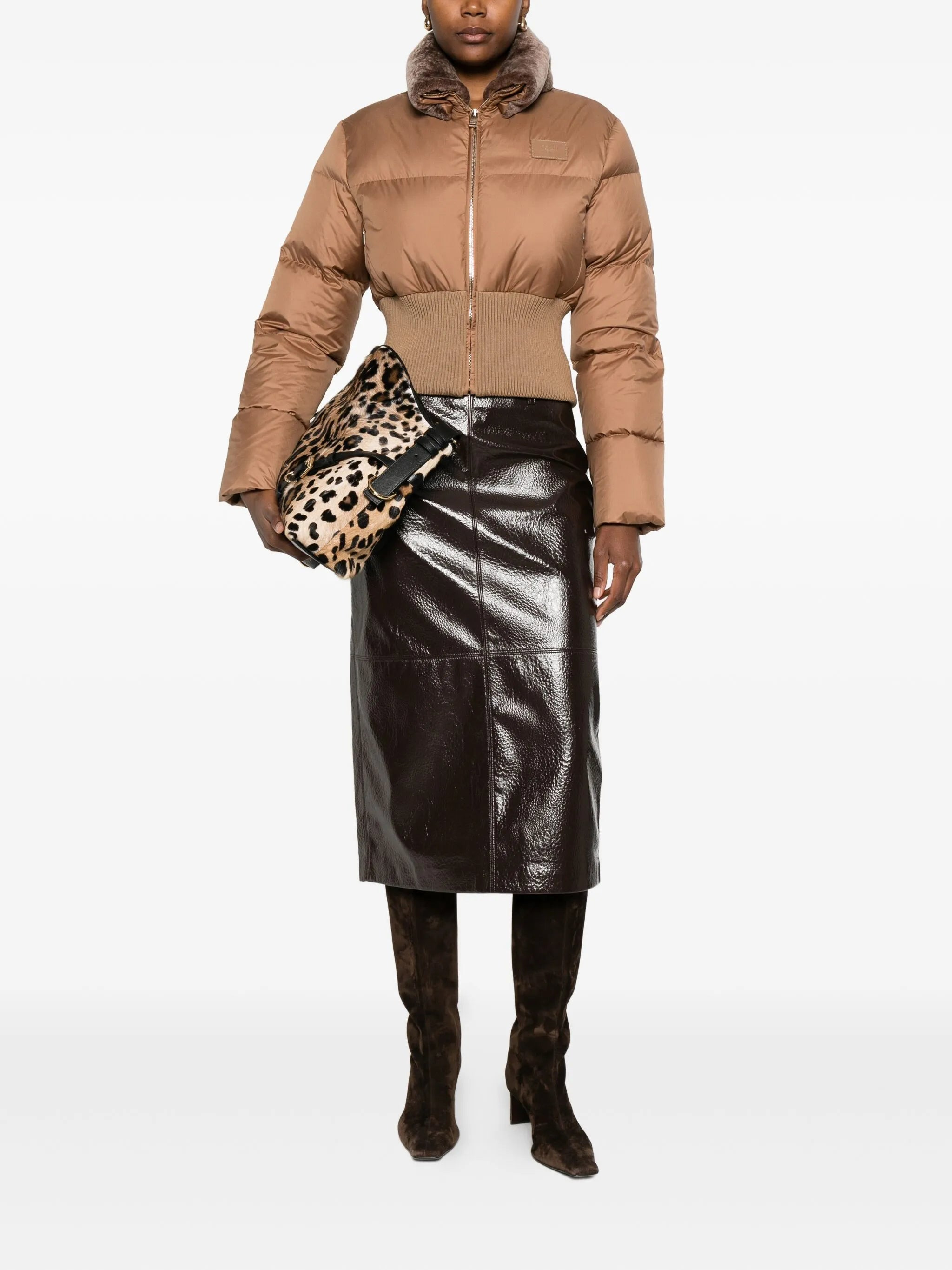 Fendi Shearling-collar Padded Jacket - 4