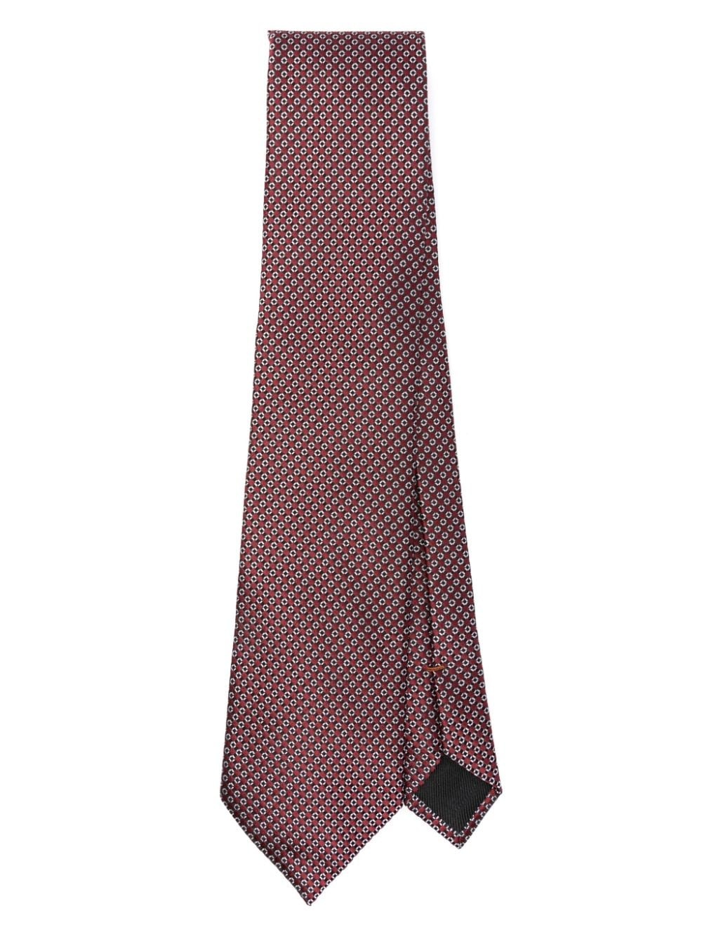 patterned-jacquard tie - 1