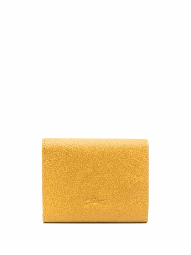 Longchamp Le Foulonné grained leather purse outlook