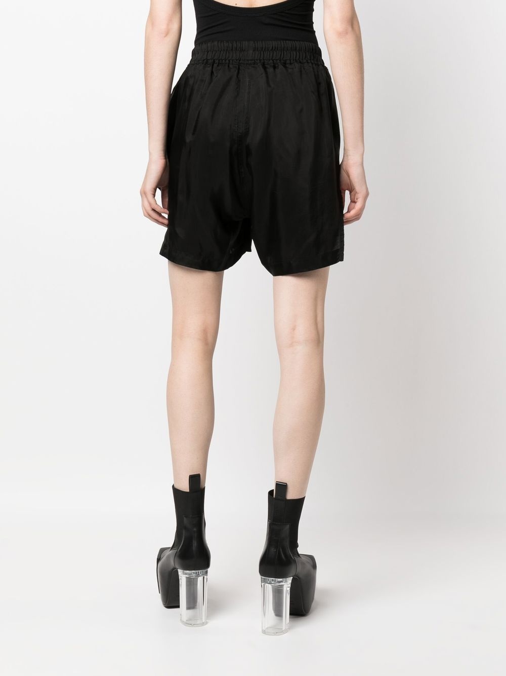 drawstring satin shorts - 4