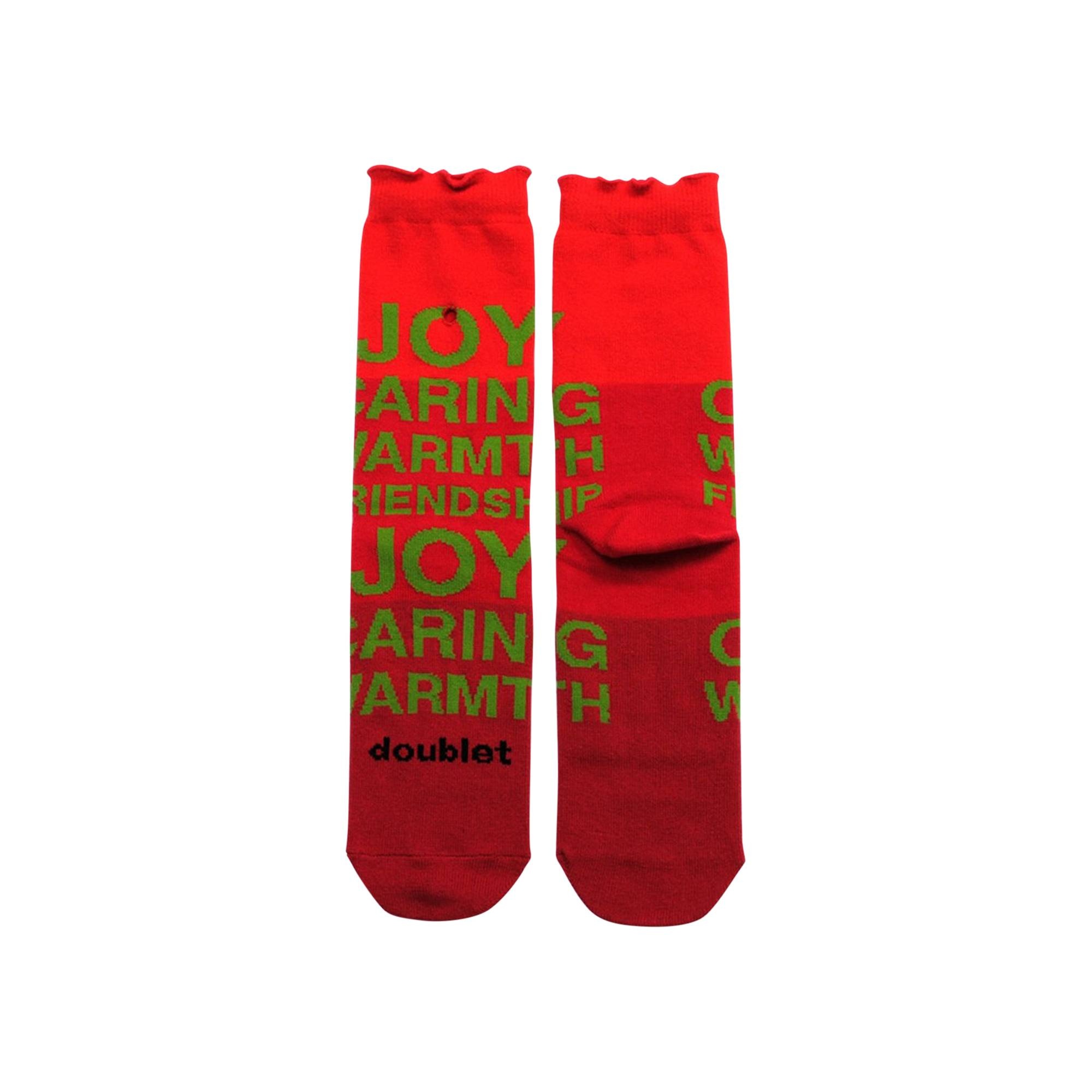 Doublet A Rose Socks 'Red' - 2