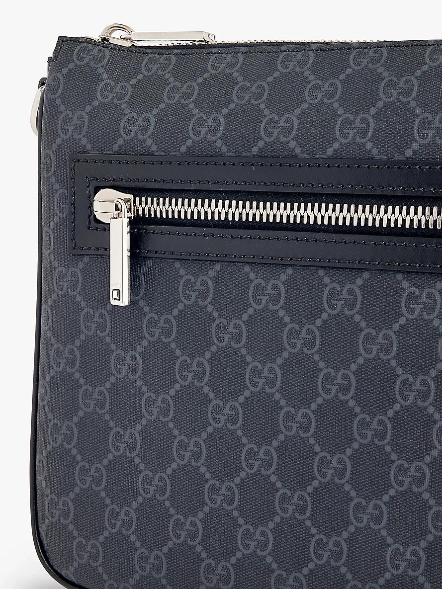 Monogram-print coated-canvas cross-body bag - 3