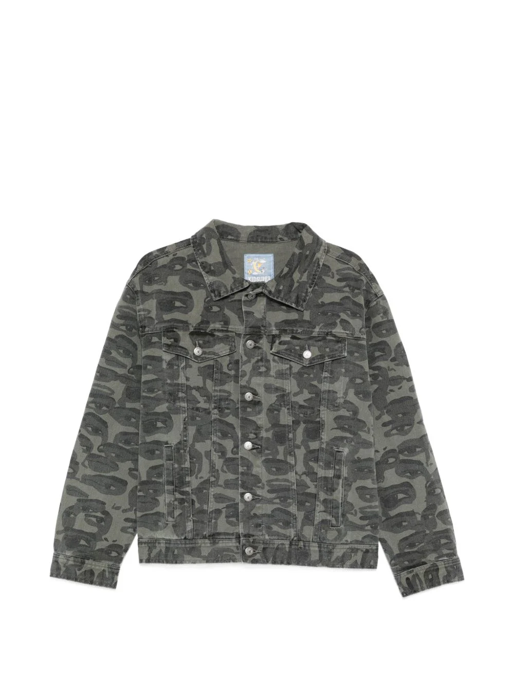 buttoned camouflage jacket - 1