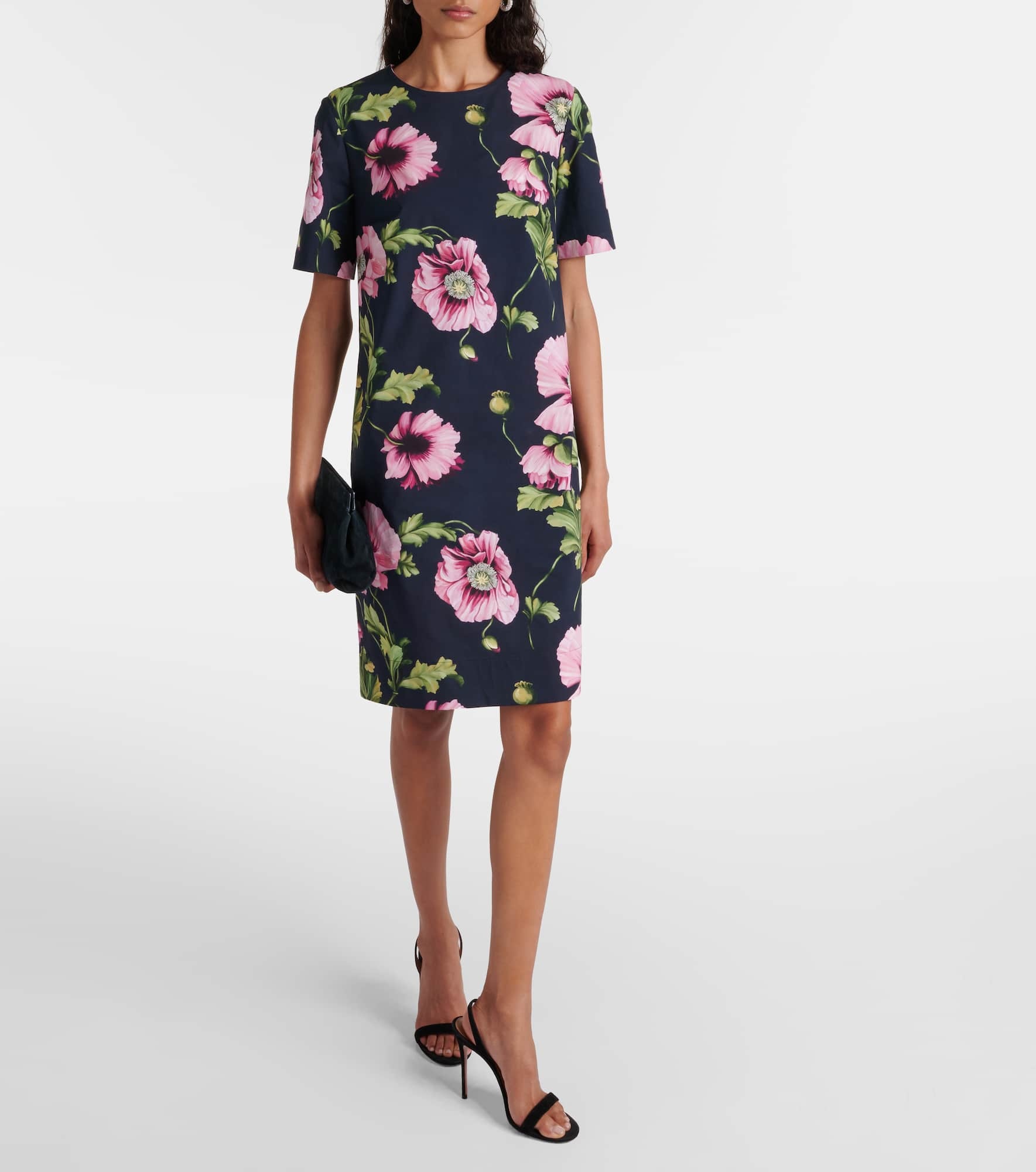 Floral cotton-blend minidress - 2