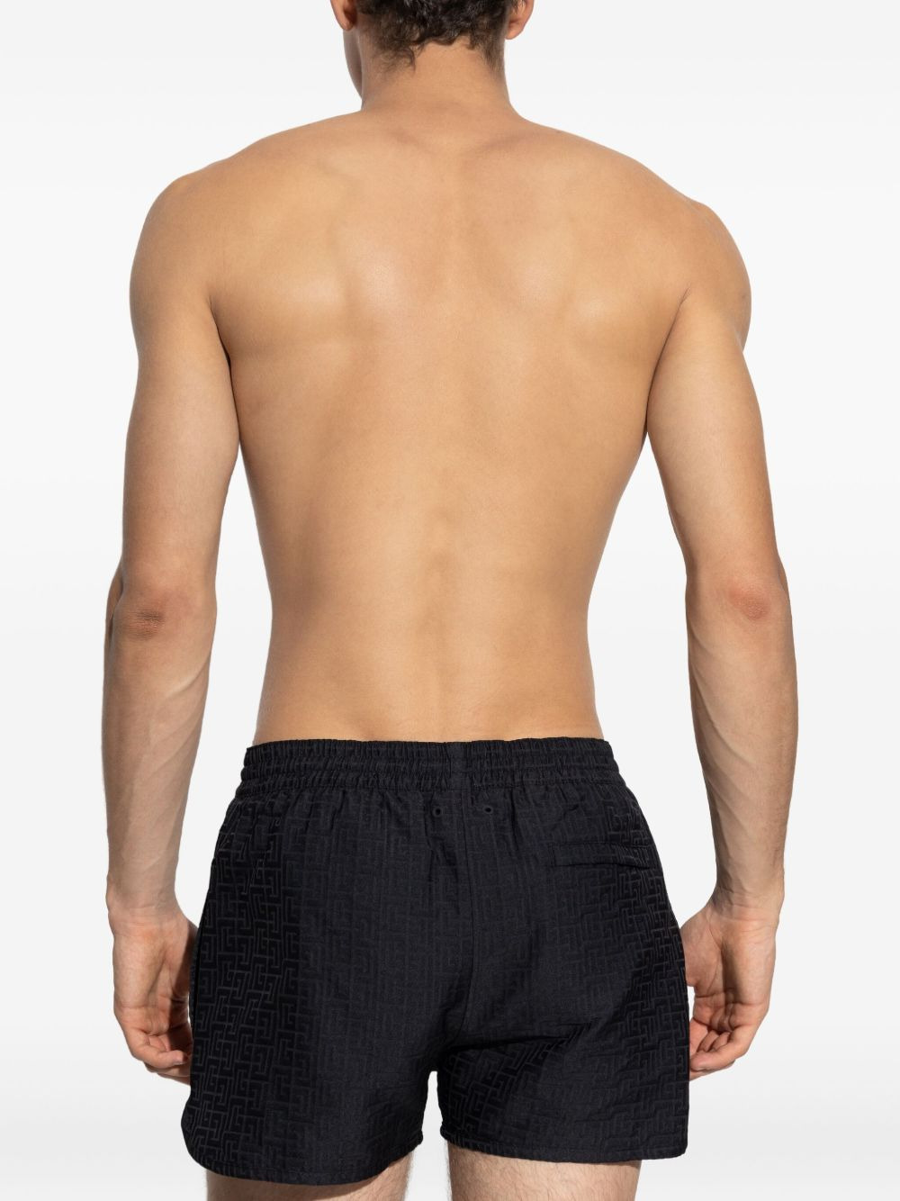 geometric-pattern swim shorts - 4