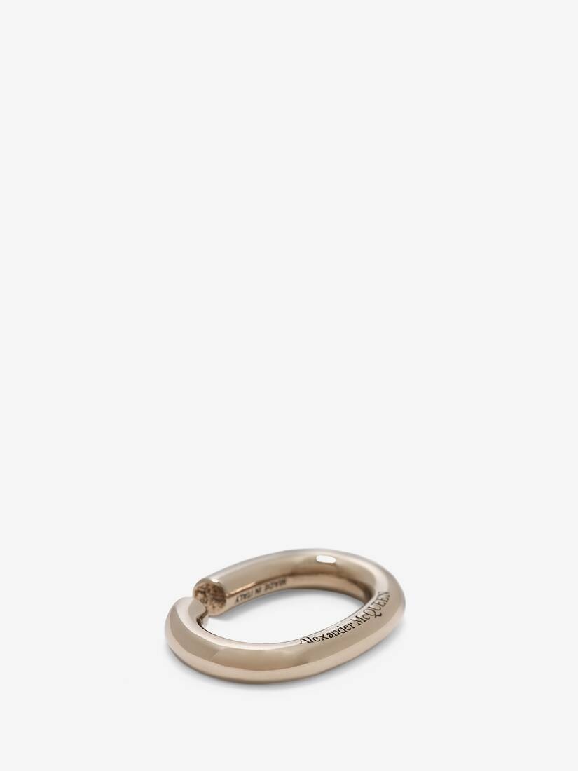 Men's Oval Ear Cuff in Antique Silver - 3