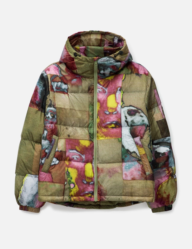 PRINTED FACES COLLAGE PUFFER JACKET 1