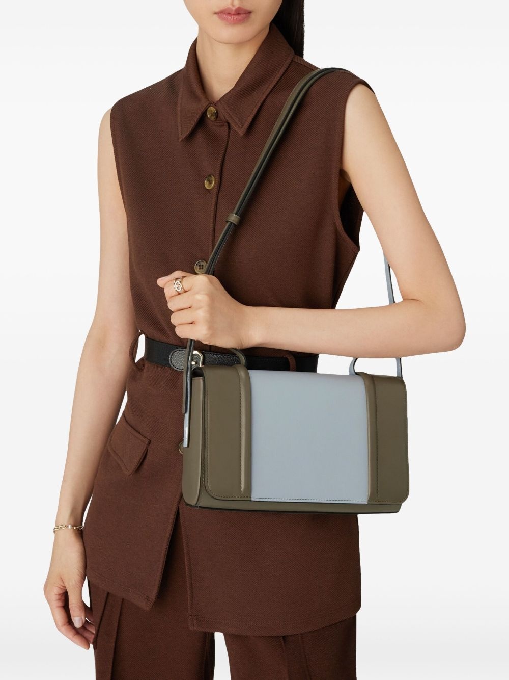 two-tone crossbody bag - 2