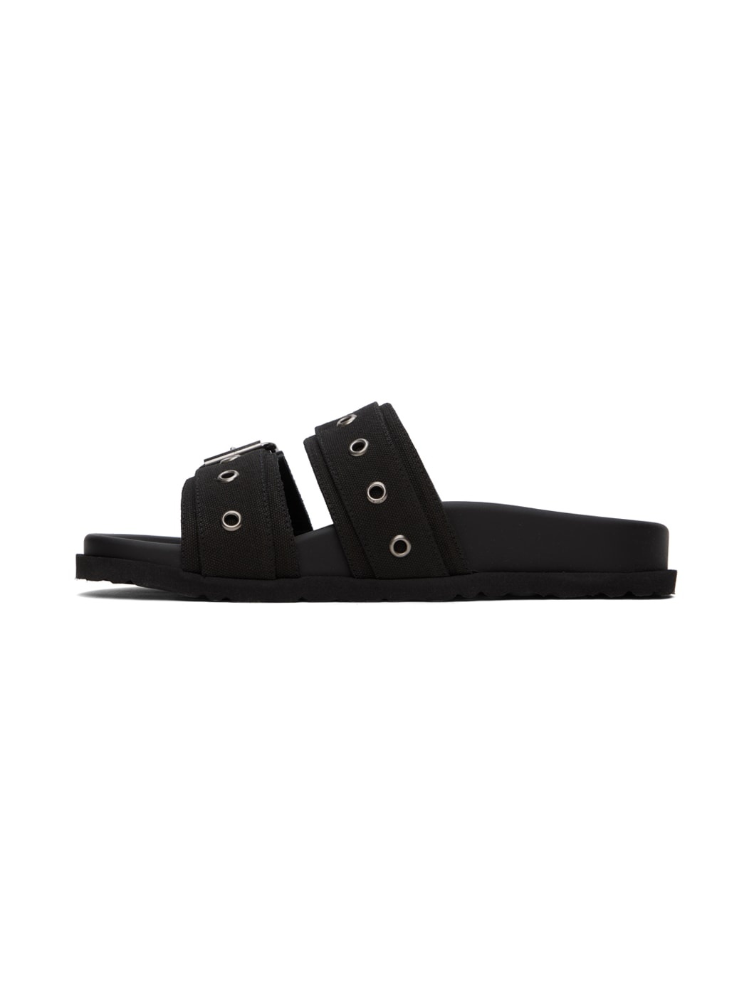 Black Canvas Sandals - 3