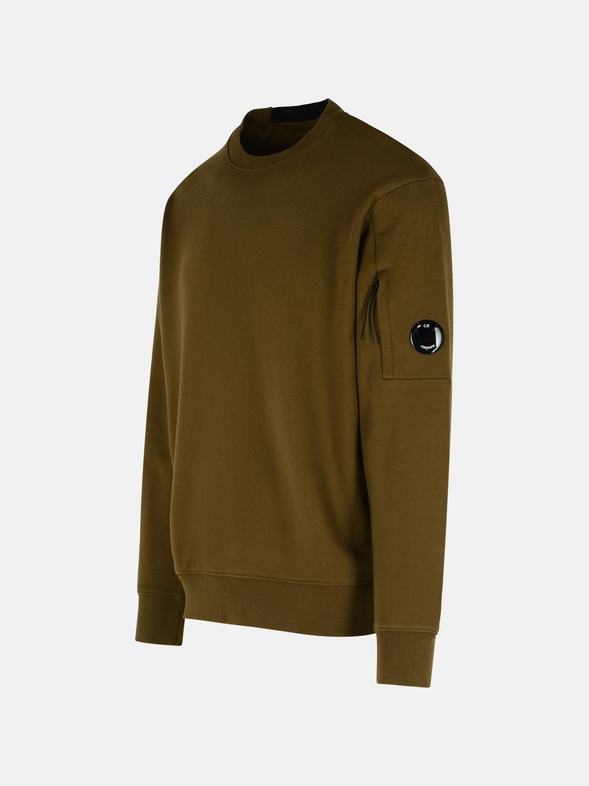 'RAISED' GREEN COTTON SWEATSHIRT - 2