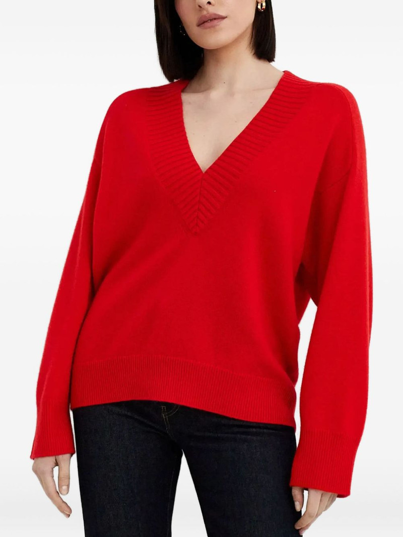 V-neck ribbed sweater 3