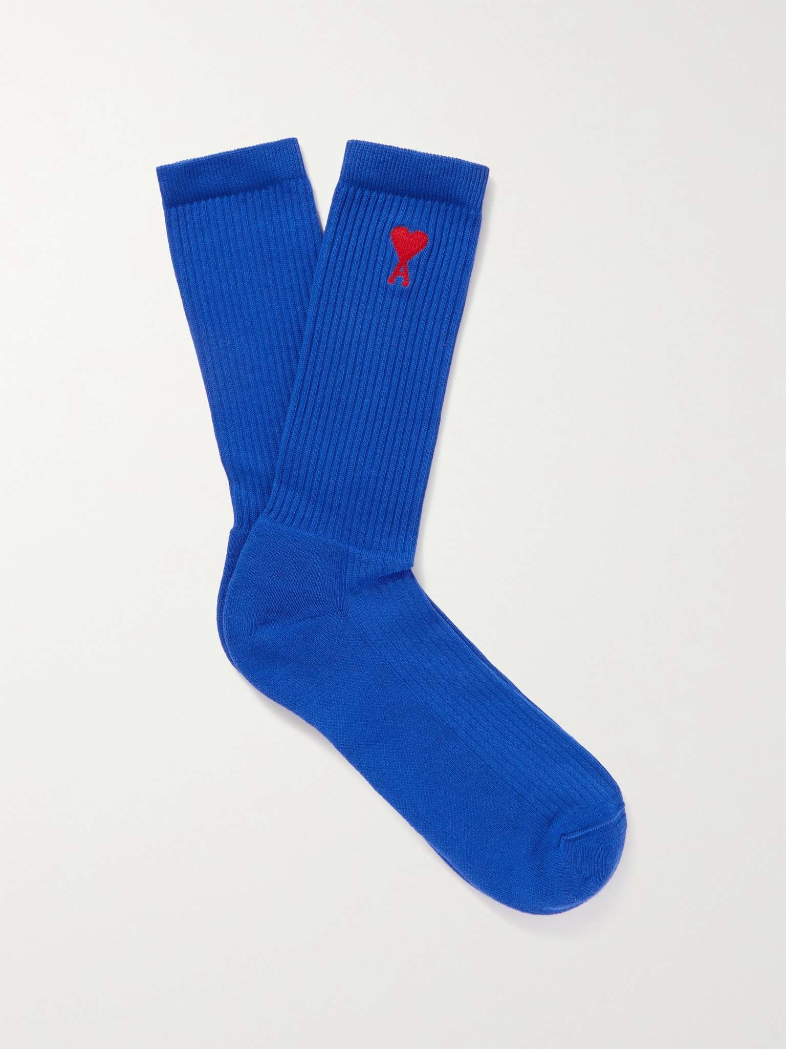 Logo-Jacquard Cotton-Blend Socks - 1