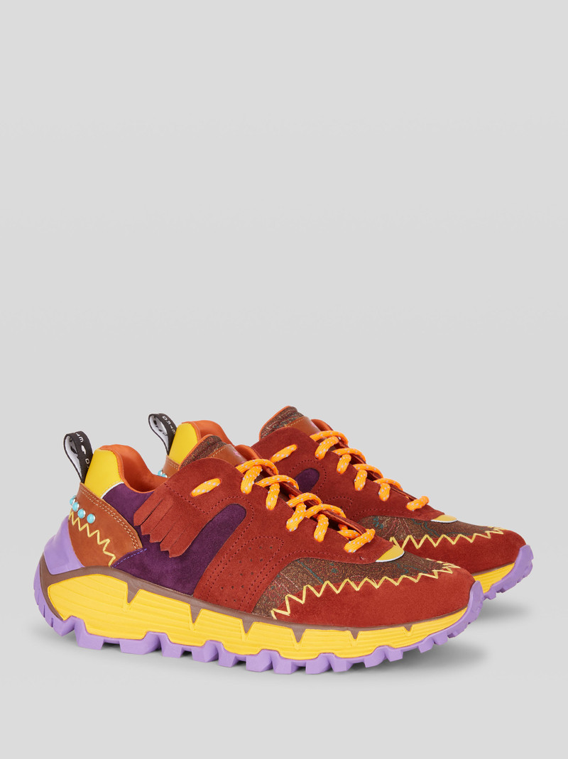 EARTHBEAT SNEAKER IN LEATHER AND PAISLEY DETAILS 3