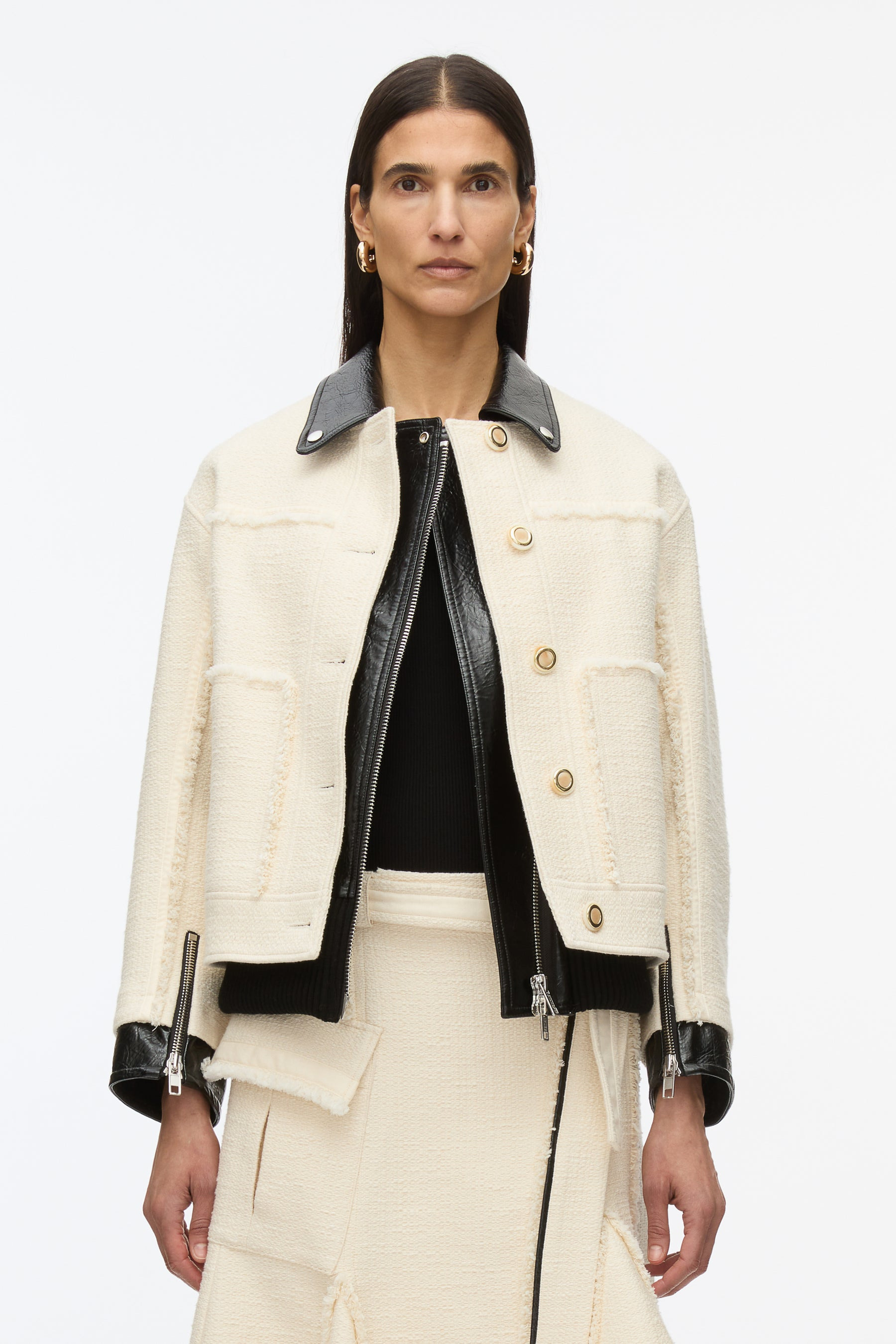 Hybrid Tweed Moto Jacket - 3