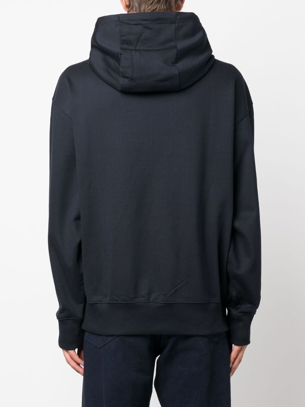 logo-print cotton hoodie - 4