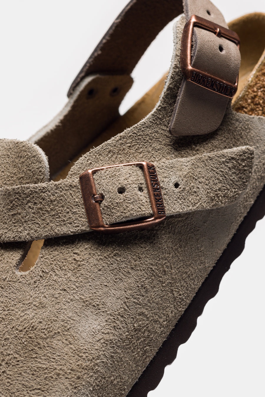Tokio Suede Clog in Taupe - 5
