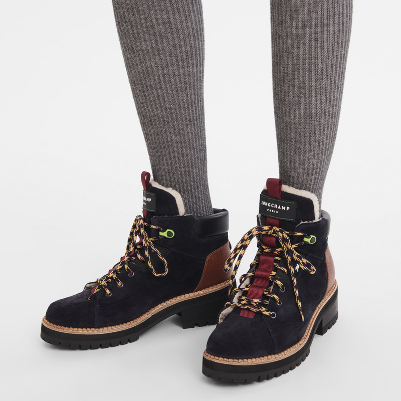 Longchamp Le Pliage baroudeuse Boots Navy - Leather outlook