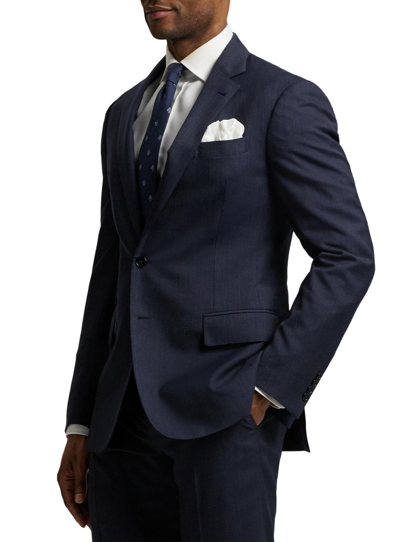 Men's Kent Tailored Pin Dot Suit - Navy Multi 5