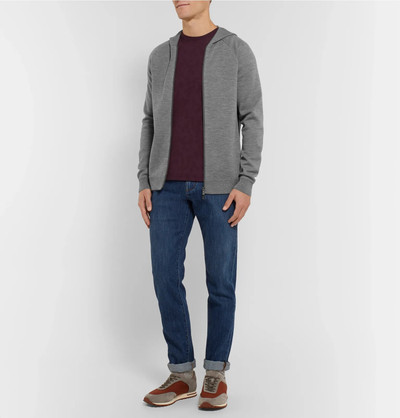 Loro Piana Mélange Virgin Wool-Blend Zip-Up Hoodie outlook