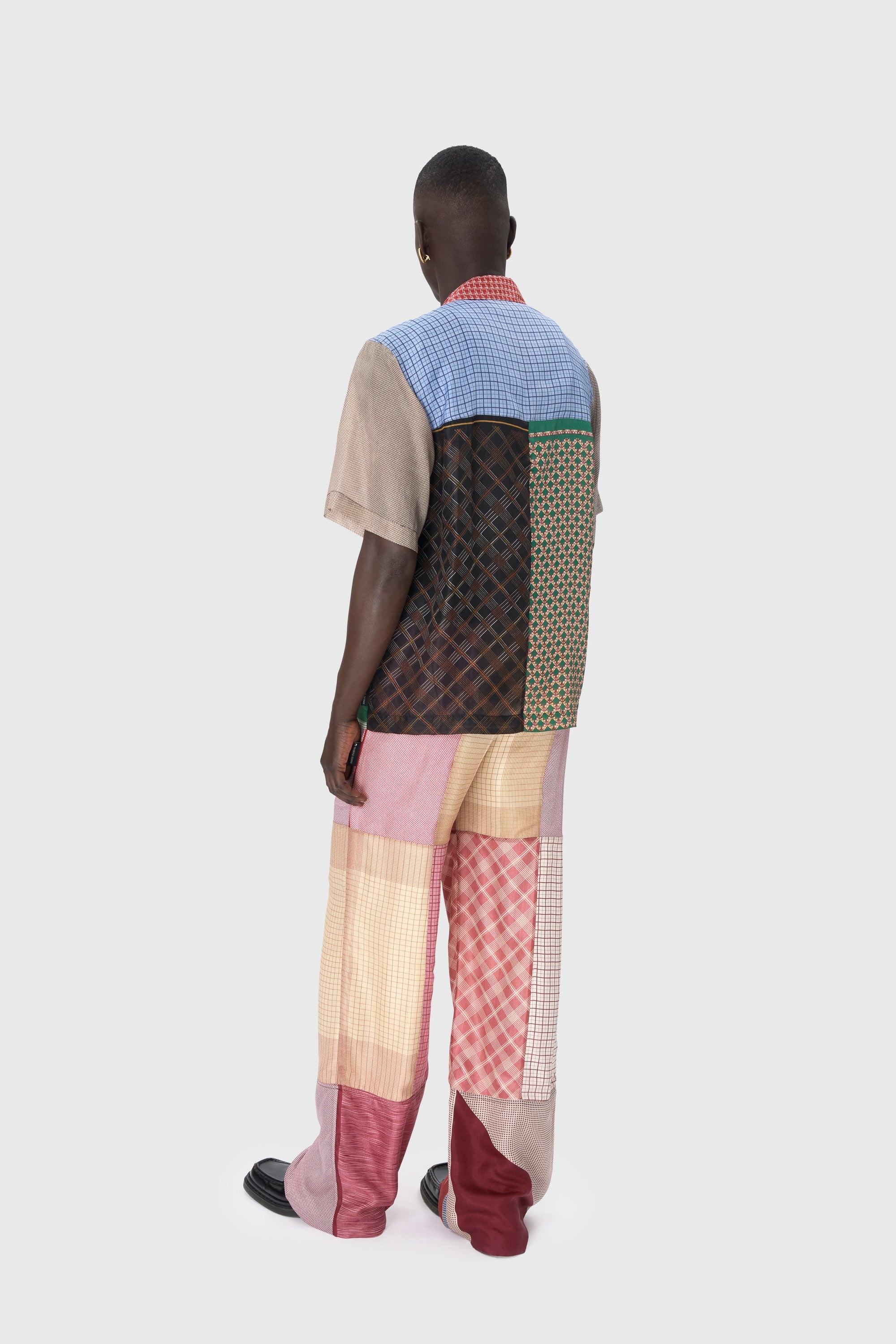 Regenerated Silk Scarves Drawstring Trousers - 2