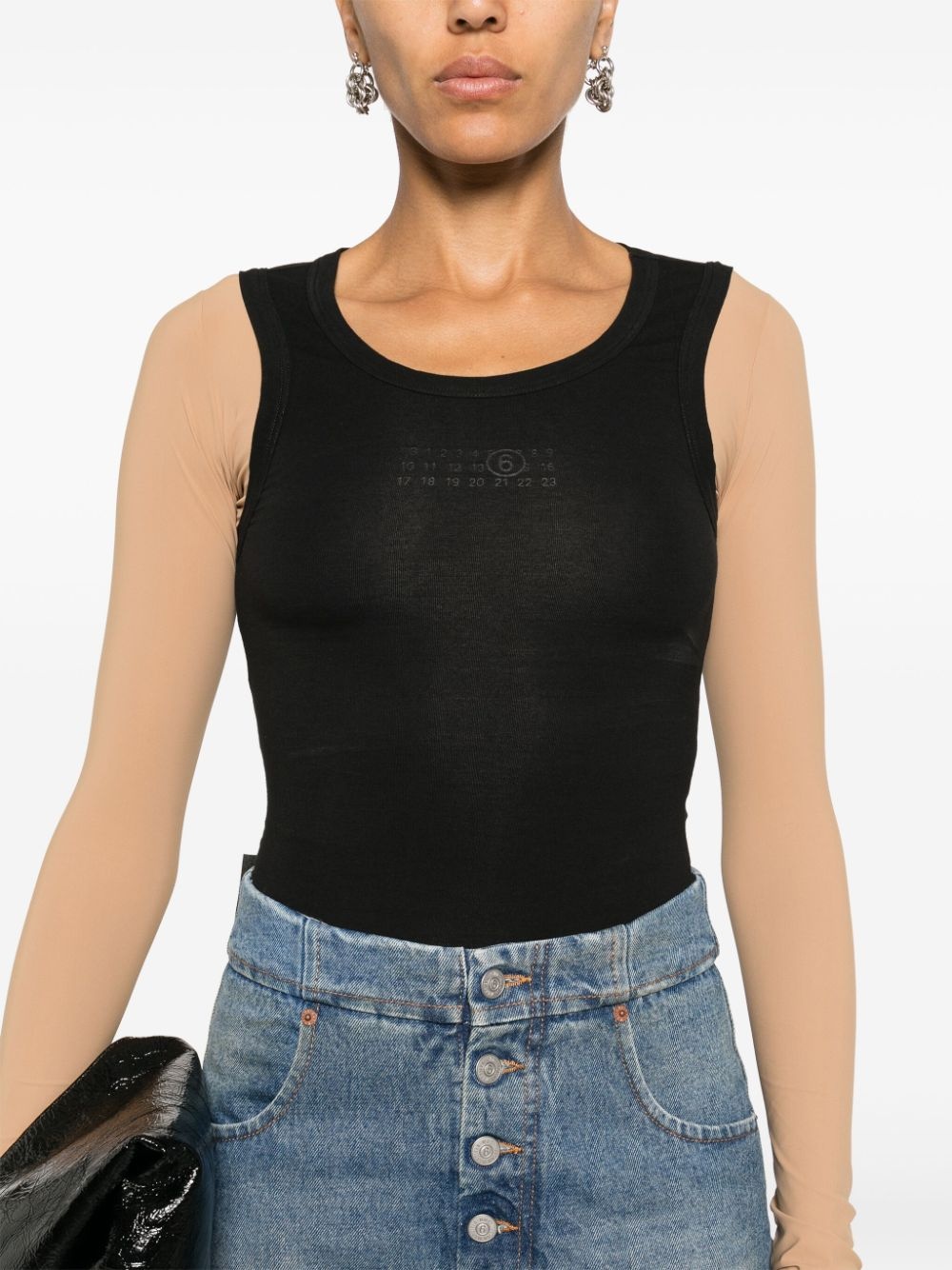 numbers-motif layered top - 5