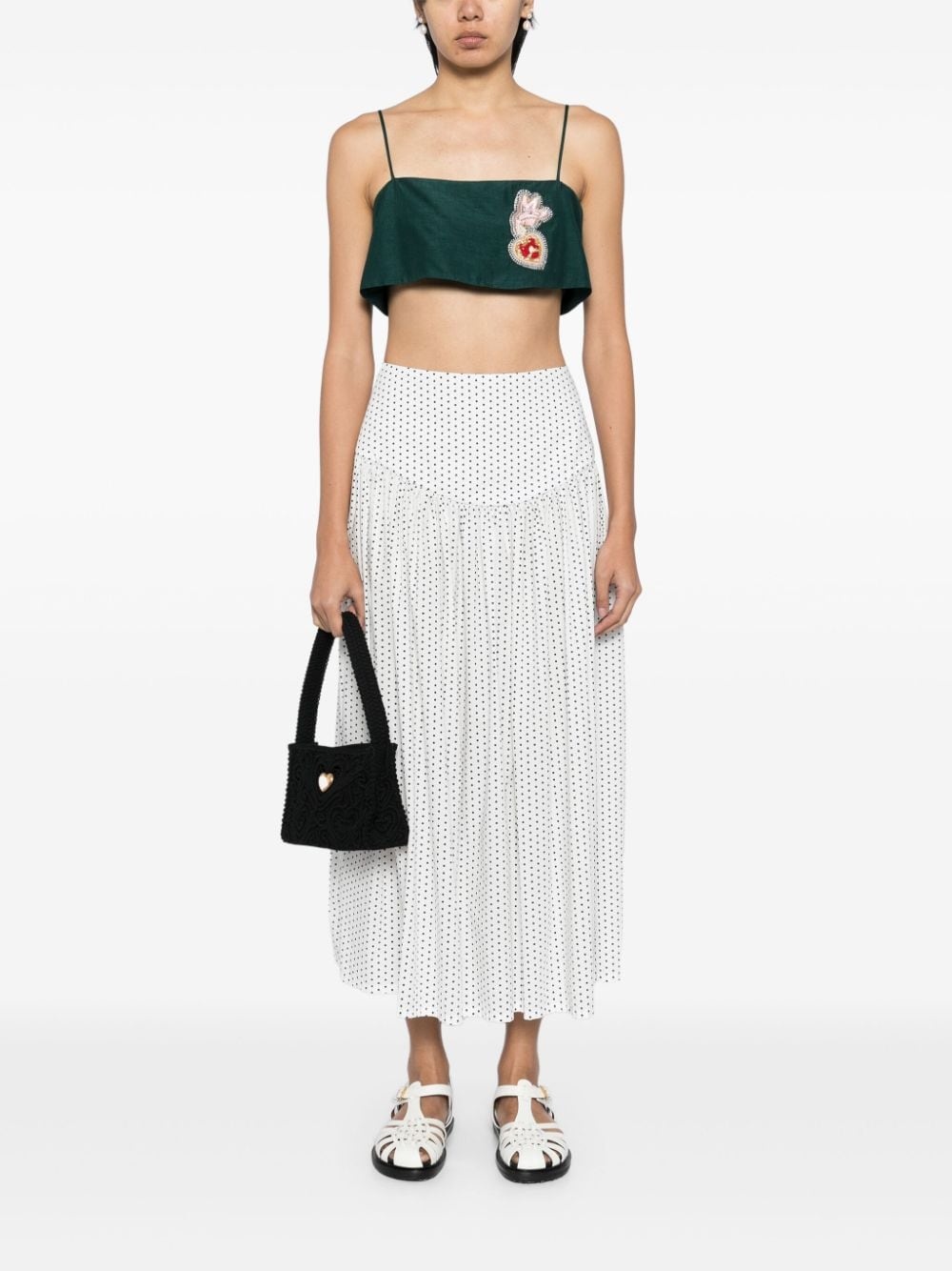 embellished crop top - 2