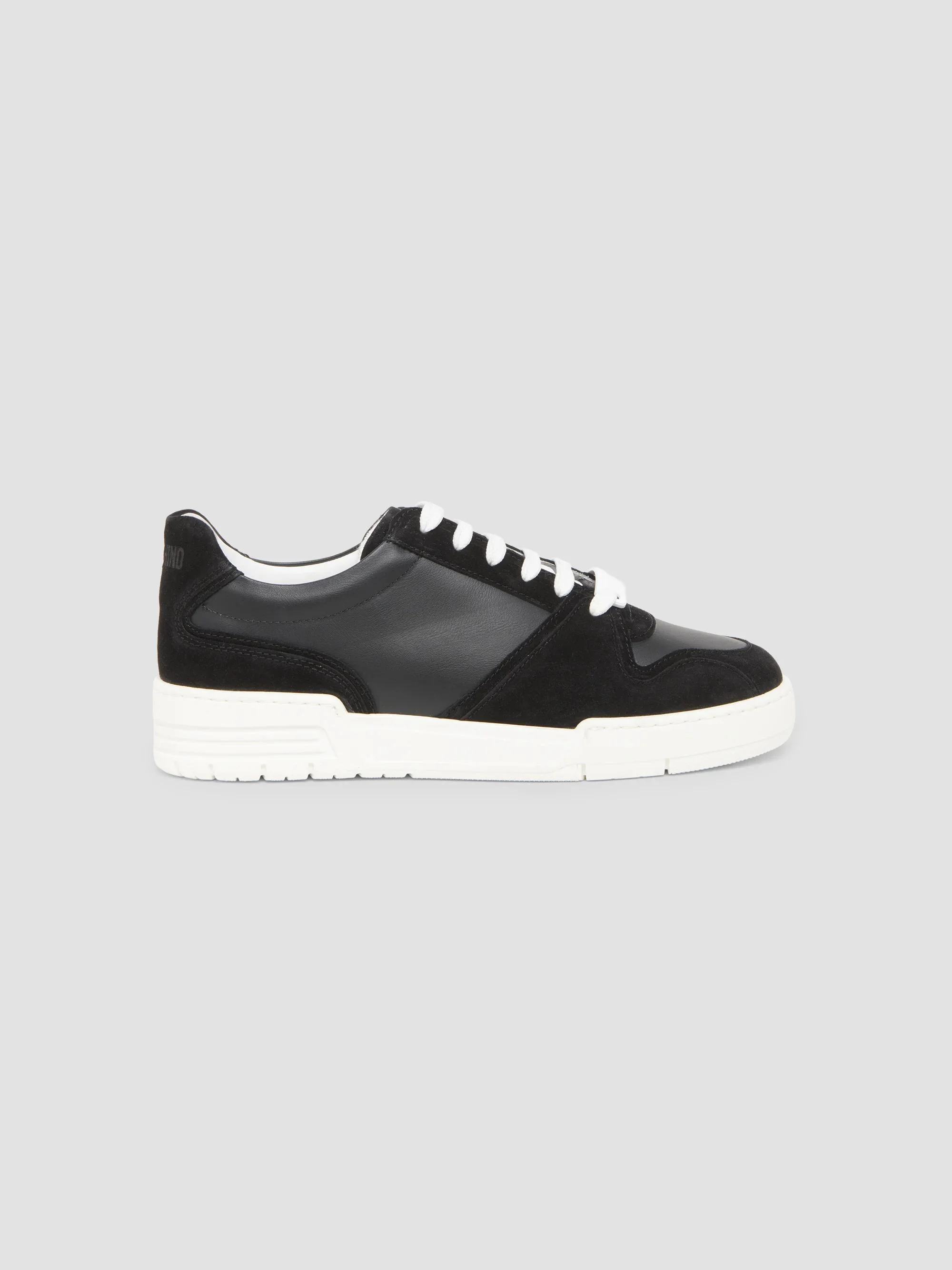 Men's Leather Low-Top Sneakers - Black - 1
