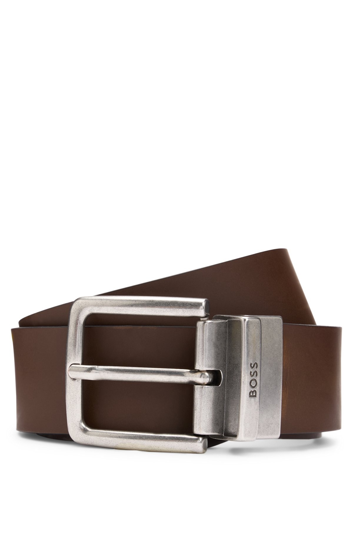 REVERSIBLE BELT IN PLAIN AND GRAINED LEATHER - 1