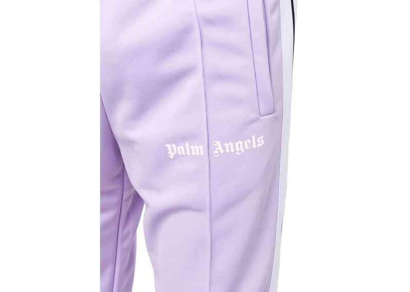 Palm Angels Palm Angels Side Stripe Track Pants Lilac White outlook