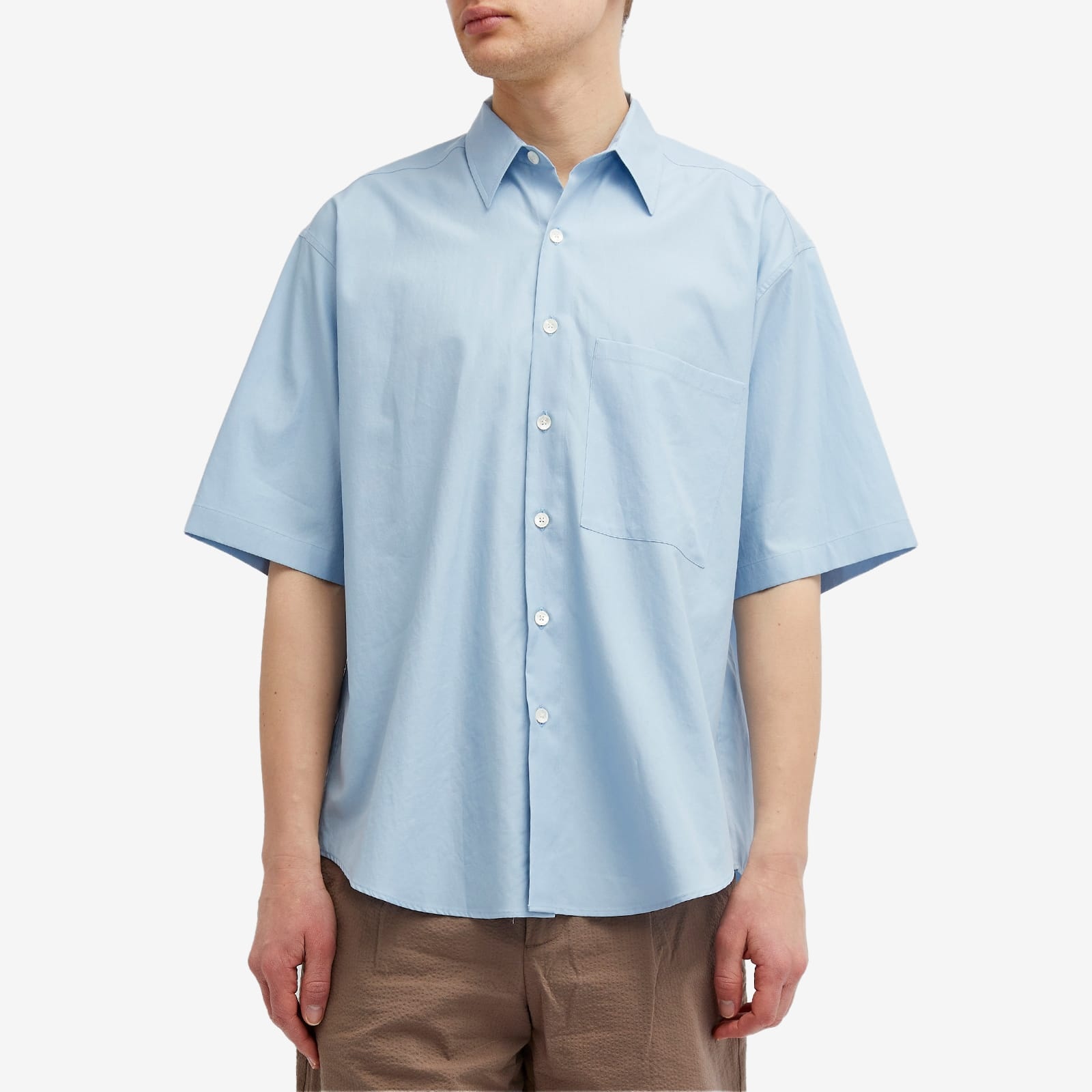 AURALEE Auralee Washed Finx Short Sleeve Shirt | endclothing | REVERSIBLE