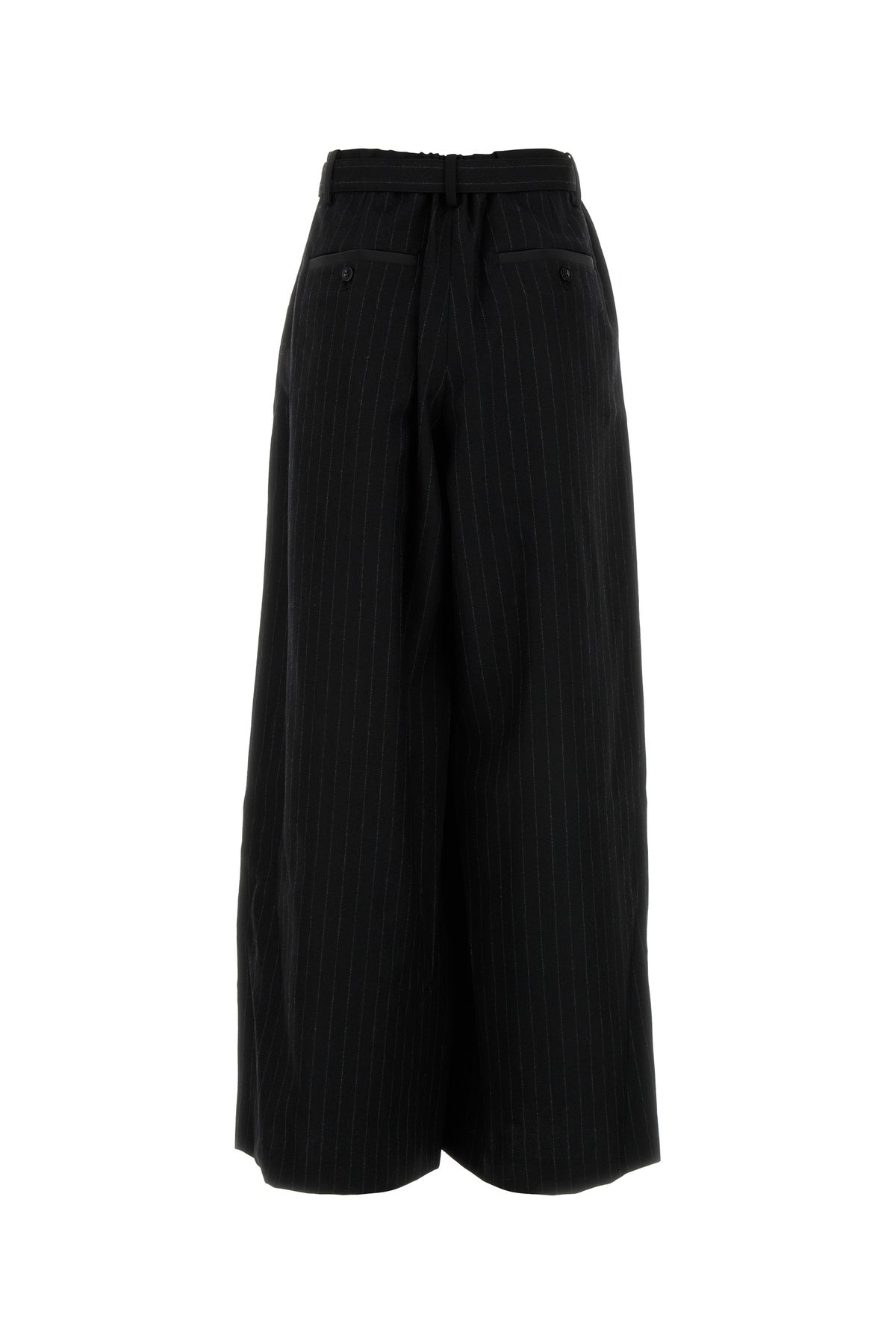 Embroidered wool wide-leg pant - 2