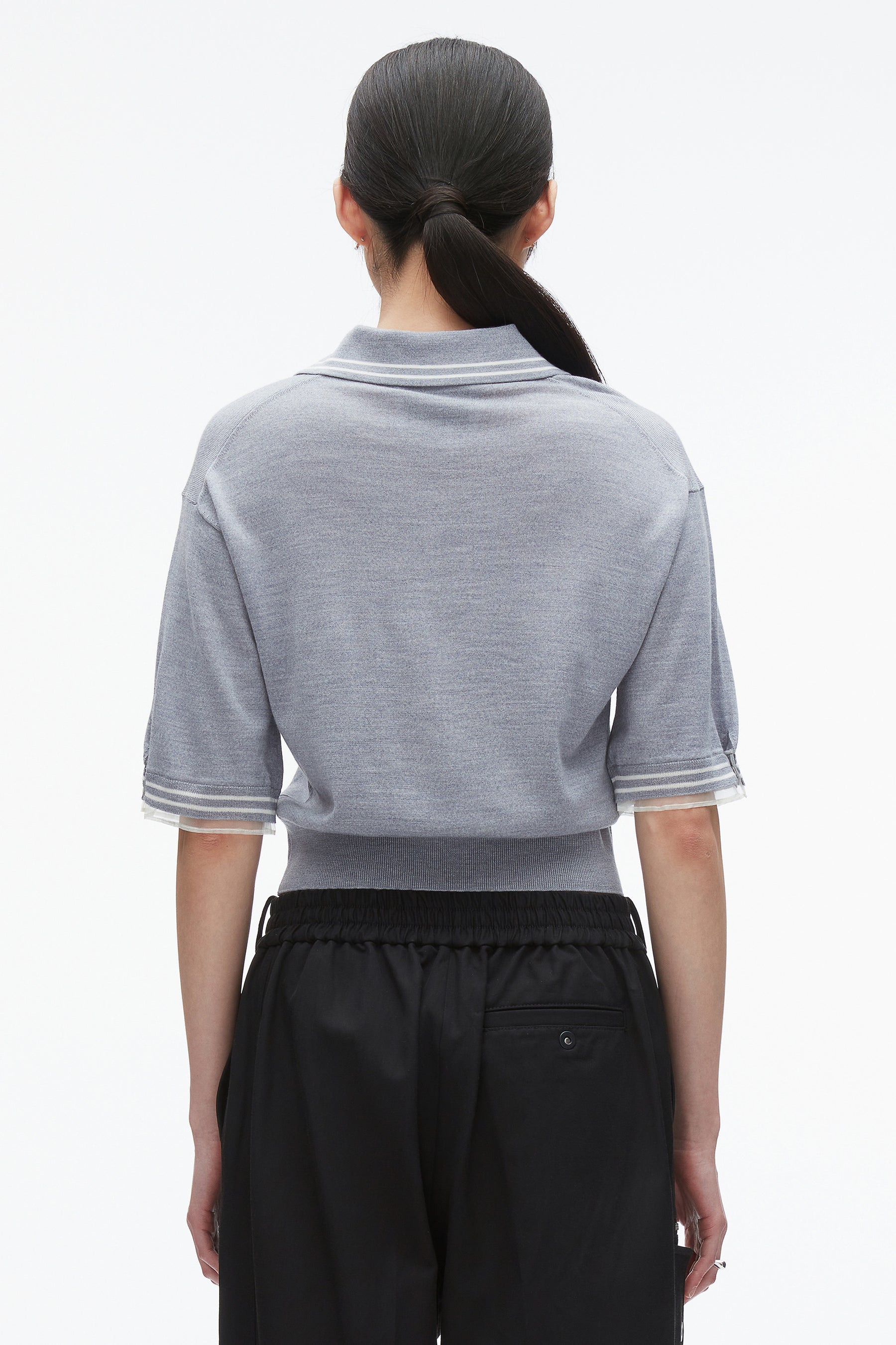 Cropped Polo with Organza - 5