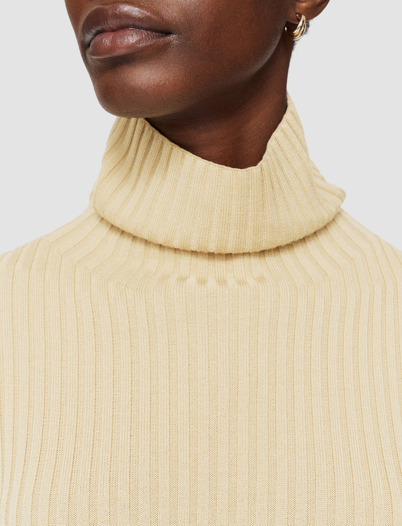 Merino Silk Rib High Neck Jumper 6