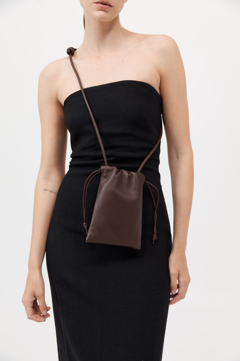 Soft Drawstring Pouch - Chocolate 1